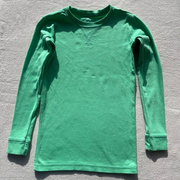 Primary Organic Long-Sleeve PJ Top & Pants, "Clover" Color, Size 6-7, GUC-VGUC - Picture 2 of 11